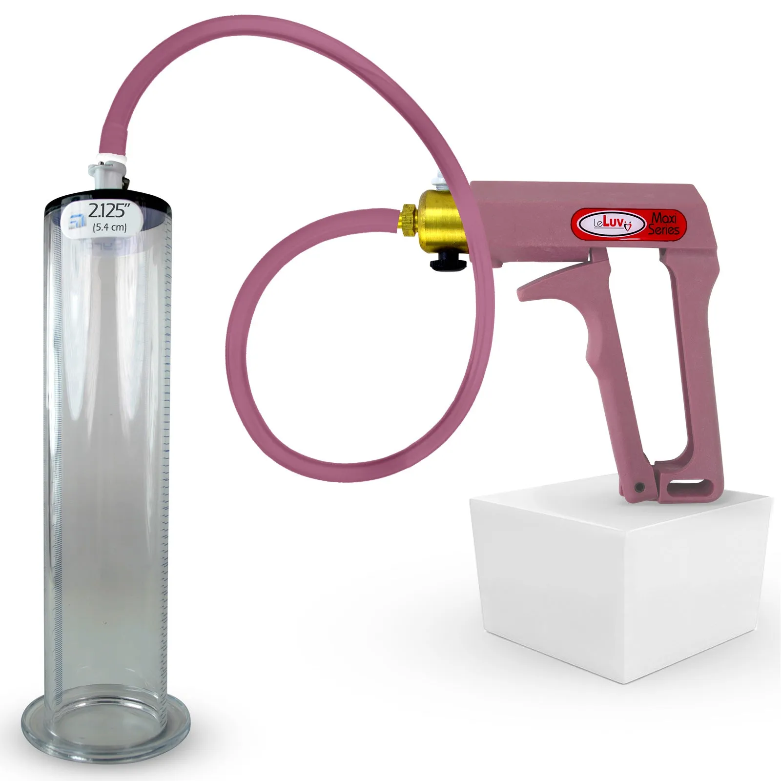 LeLuv Maxi Penis Pump | Silicone Hose Version with Gauge Options | WIDE FLANGE Cylinder