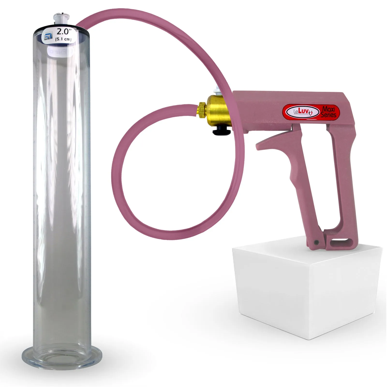 LeLuv Maxi Penis Pump | Silicone Hose Version with Gauge Options | WIDE FLANGE Cylinder