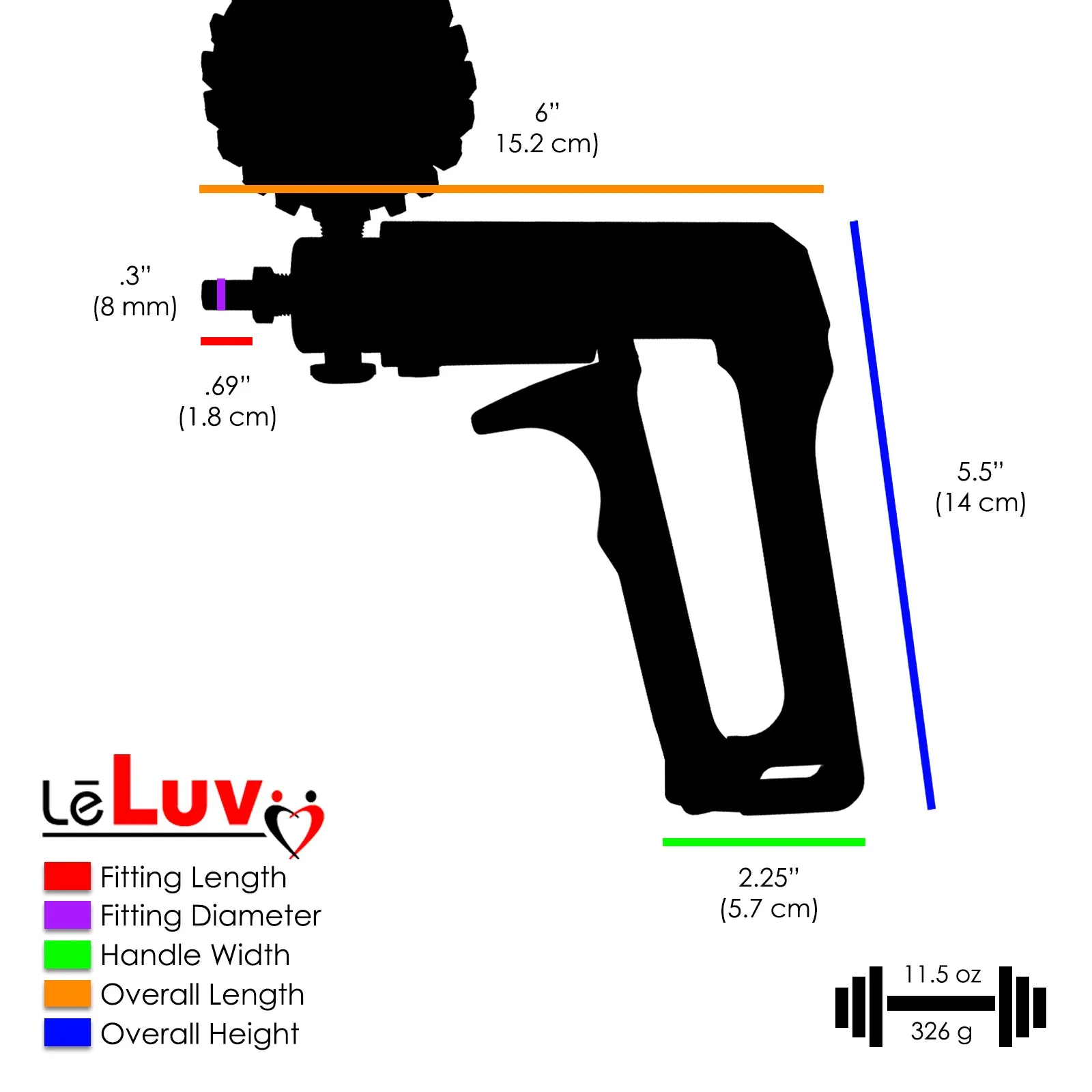 LeLuv Maxi Penis Pump | Silicone Hose Version with Gauge Options | WIDE FLANGE Cylinder