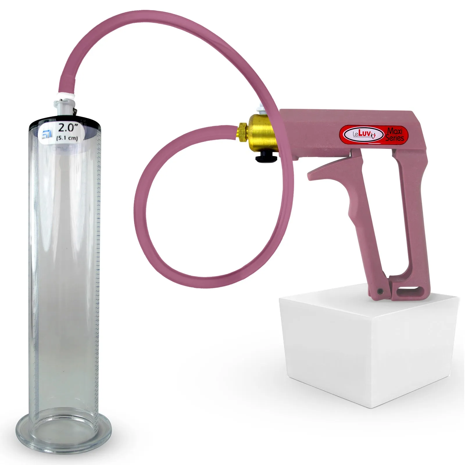 LeLuv Maxi Penis Pump | Silicone Hose Version with Gauge Options | WIDE FLANGE Cylinder