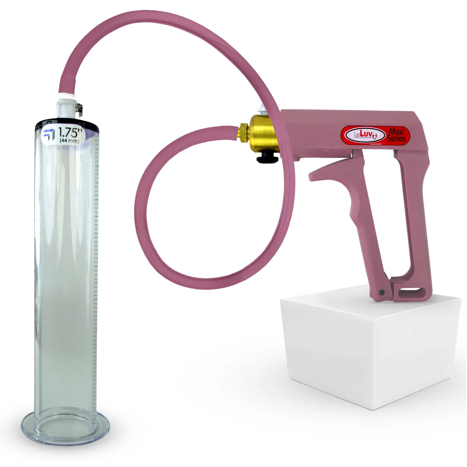 LeLuv Maxi Penis Pump | Silicone Hose Version with Gauge Options | WIDE FLANGE Cylinder