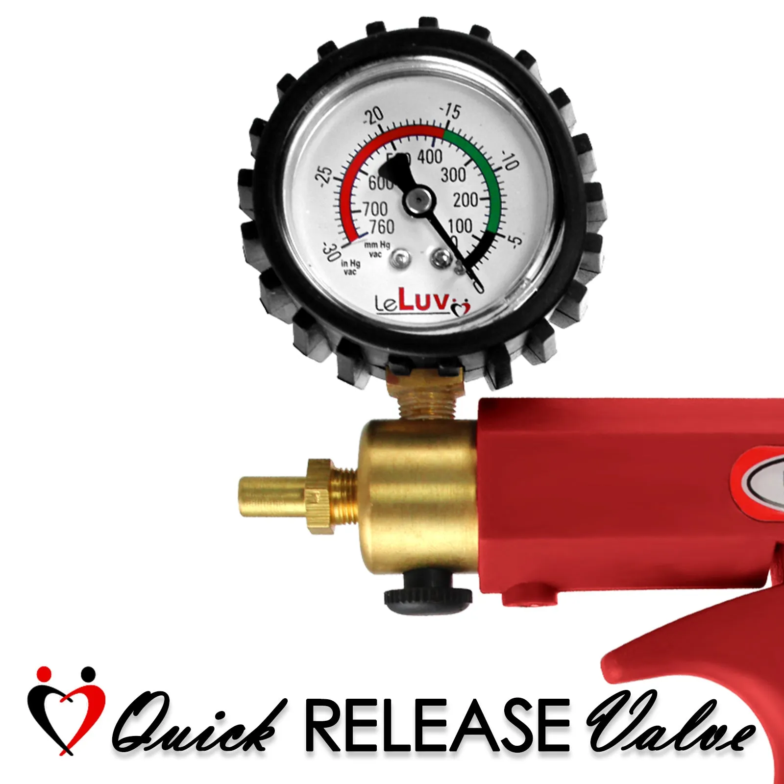 LeLuv Maxi Penis Pump | Silicone Hose Version with Gauge Options | WIDE FLANGE Cylinder