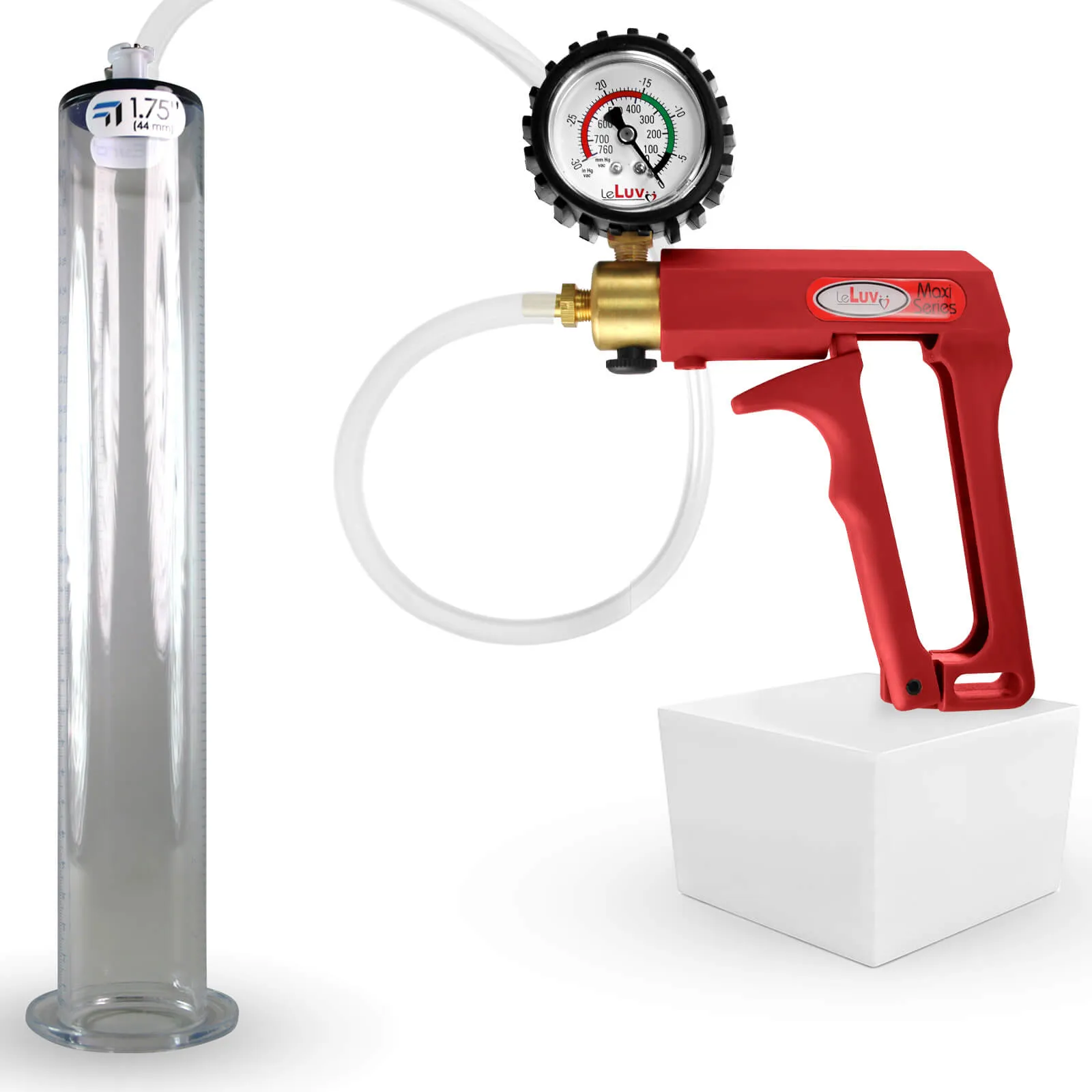 LeLuv Maxi Penis Pump with Clear Hose | Wide Flange Cylinder