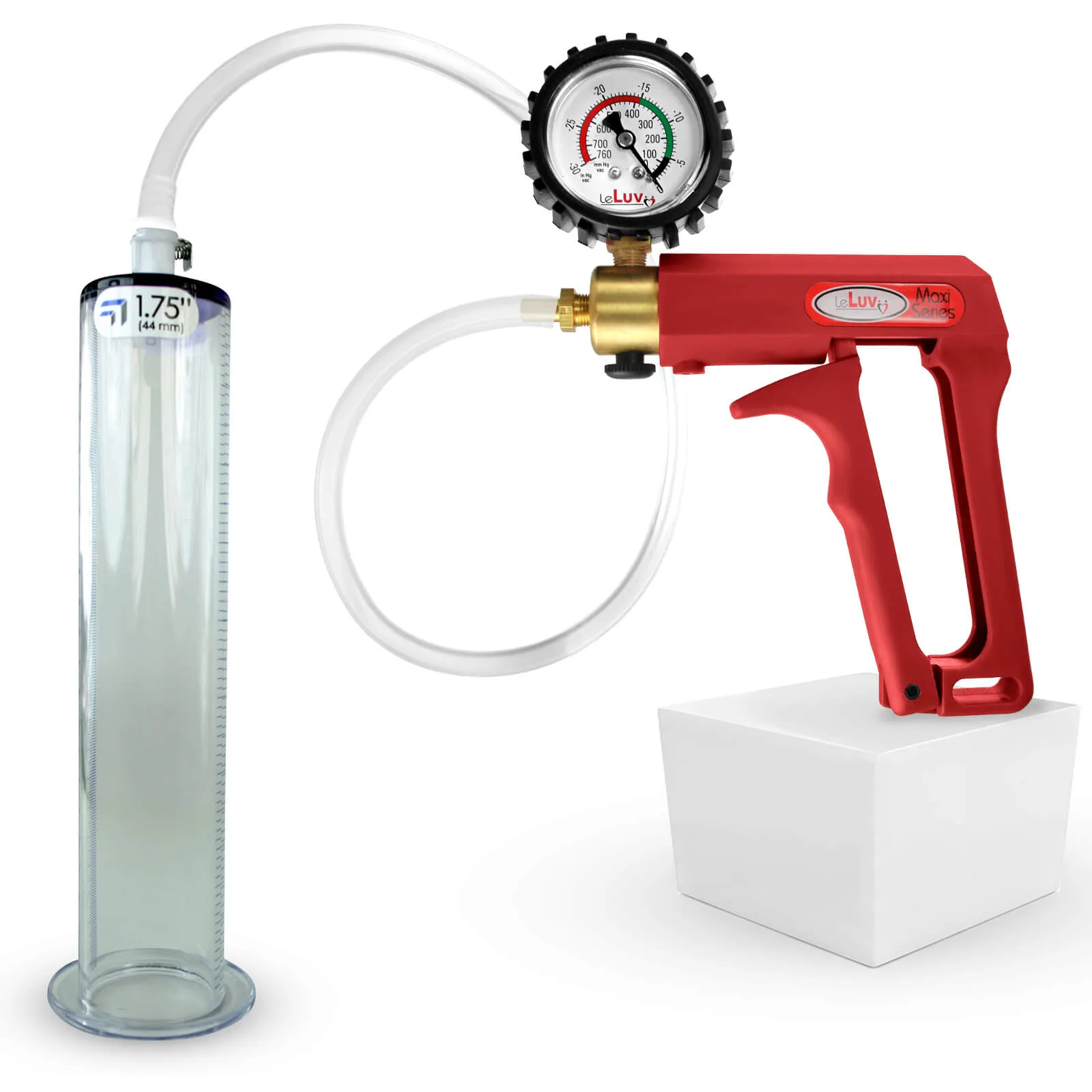 LeLuv Maxi Penis Pump with Clear Hose | Wide Flange Cylinder