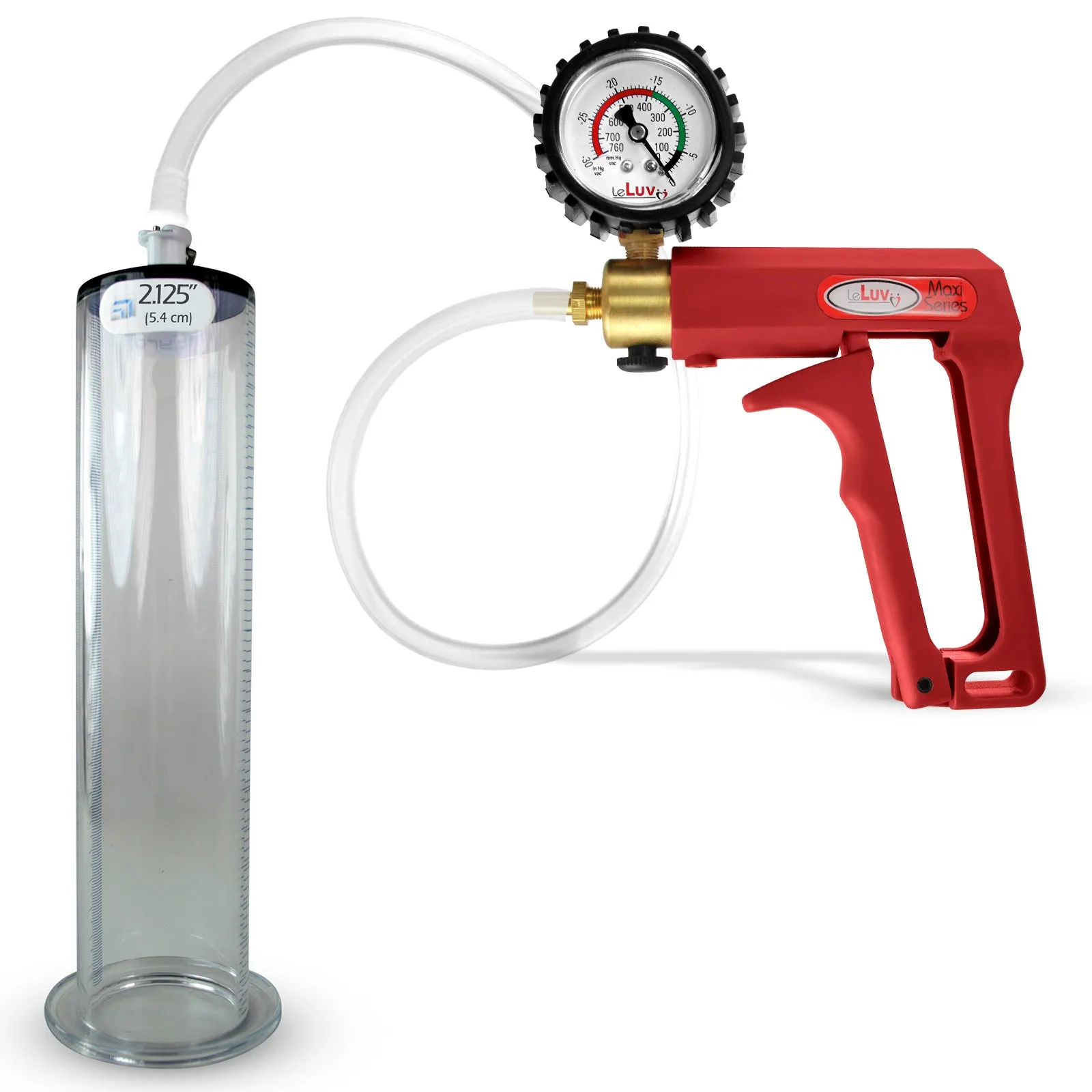 LeLuv Maxi Penis Pump with Clear Hose | Wide Flange Cylinder