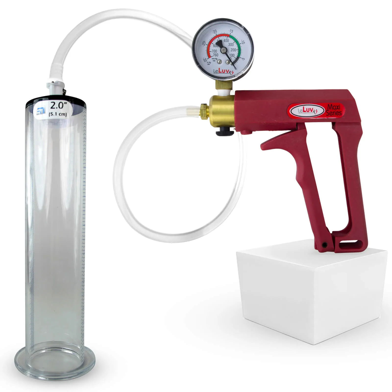 LeLuv Maxi Penis Pump with Clear Hose | Wide Flange Cylinder