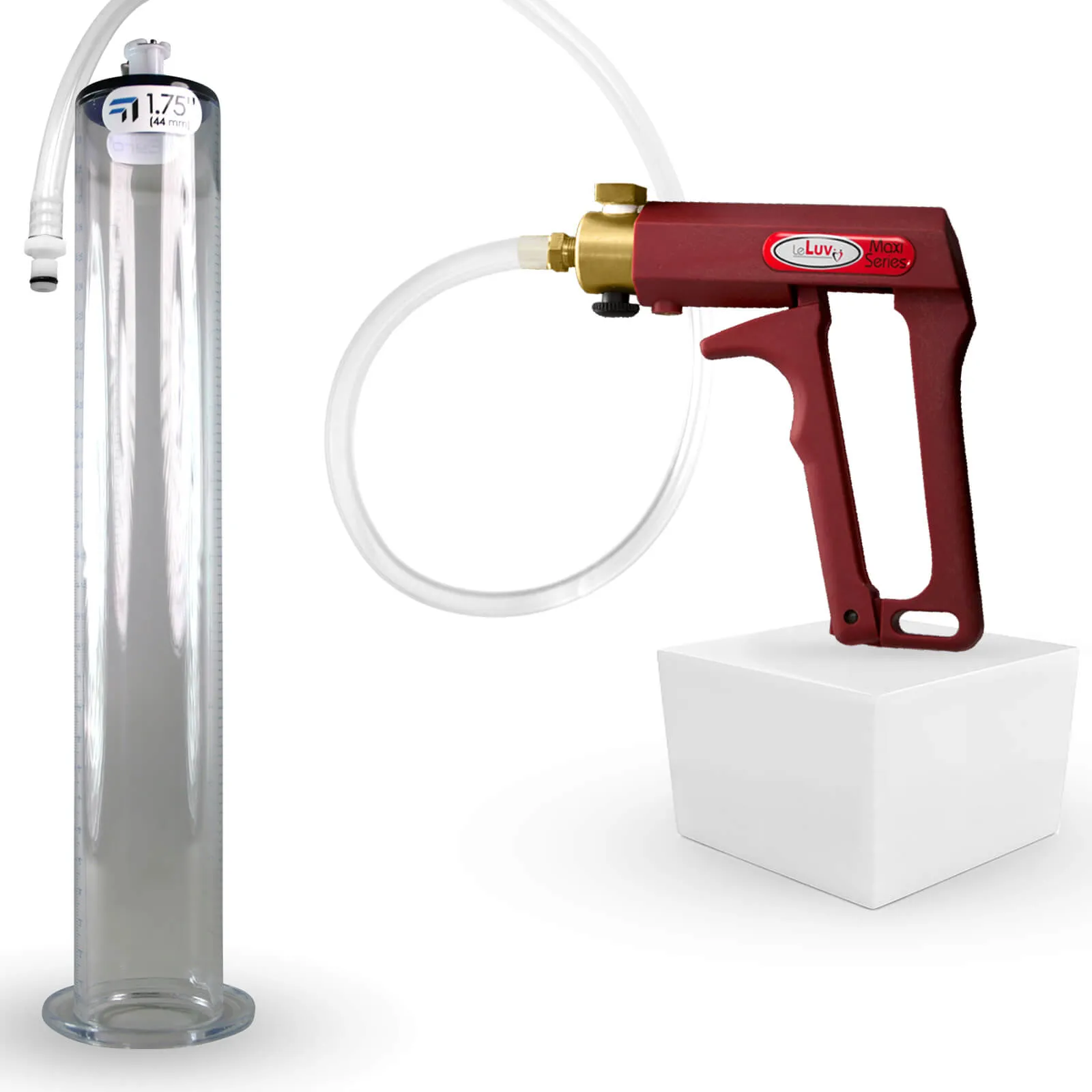 LeLuv Maxi Penis Pump with Clear Hose | Wide Flange Cylinder