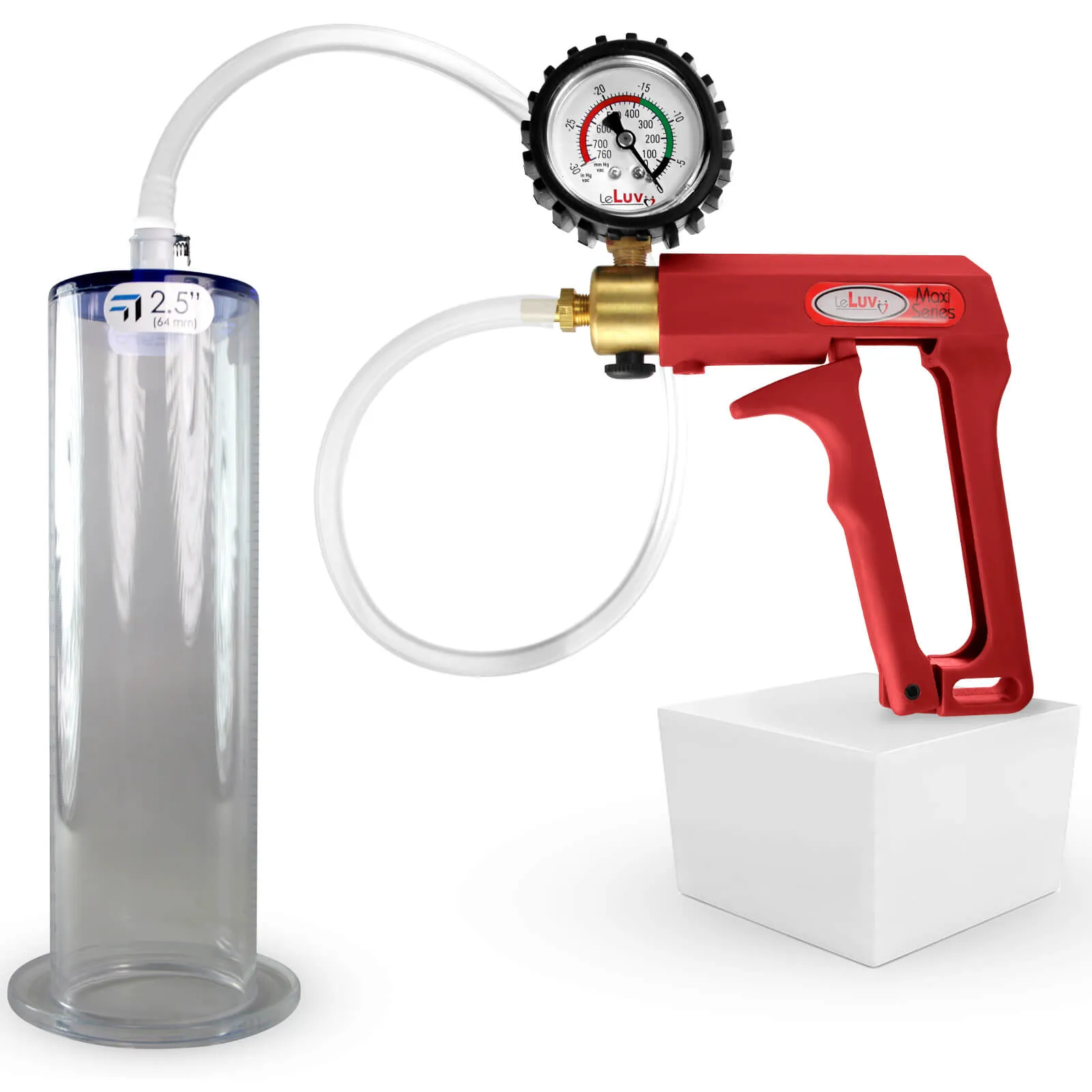 LeLuv Maxi Penis Pump with Clear Hose | Wide Flange Cylinder