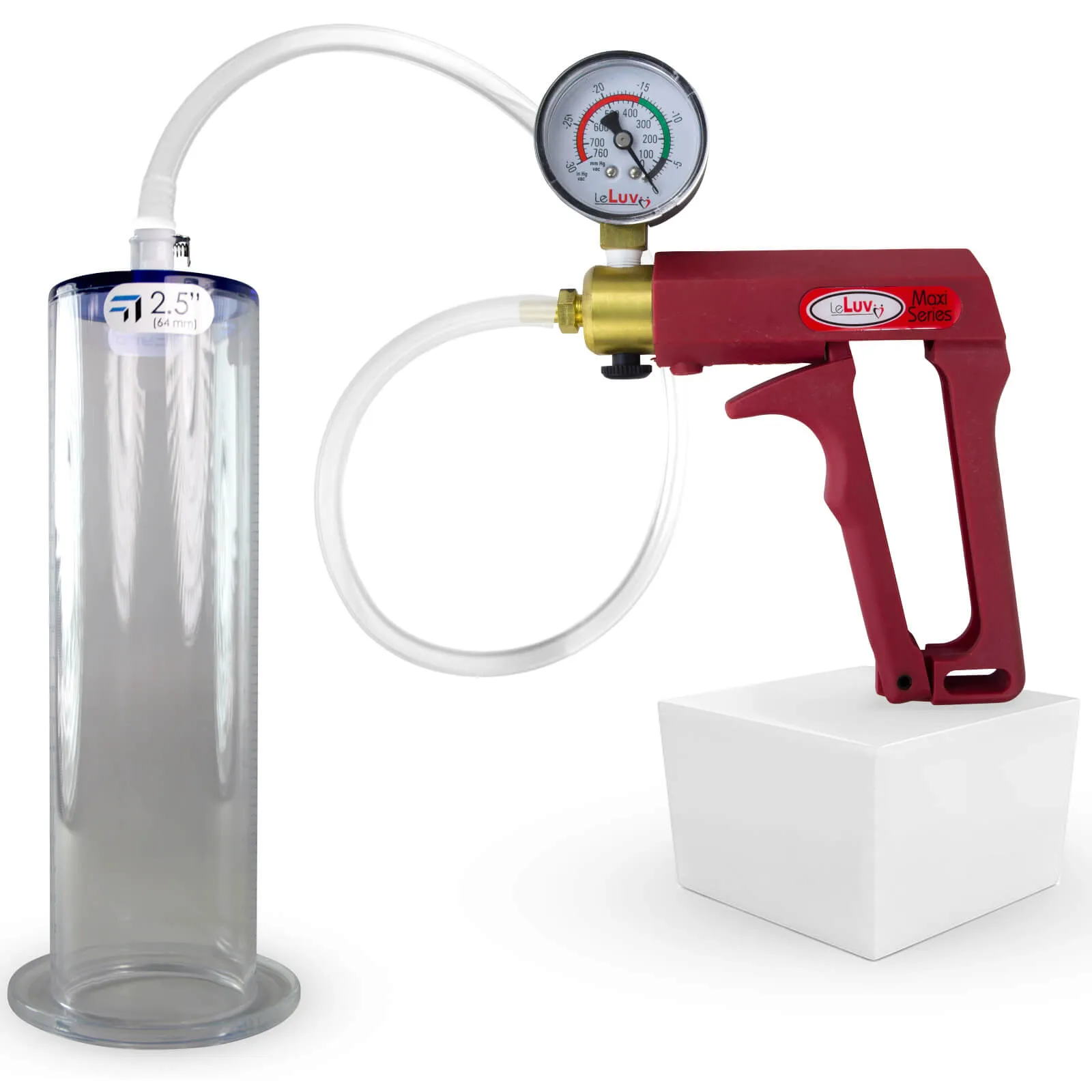 LeLuv Maxi Penis Pump with Clear Hose | Wide Flange Cylinder