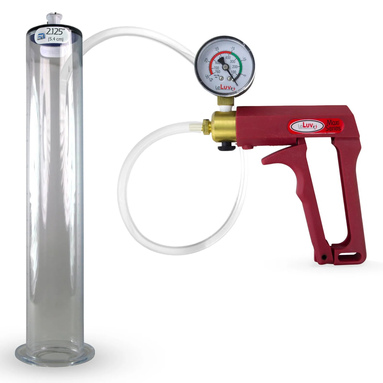 LeLuv Maxi Penis Pump with Clear Hose | Wide Flange Cylinder