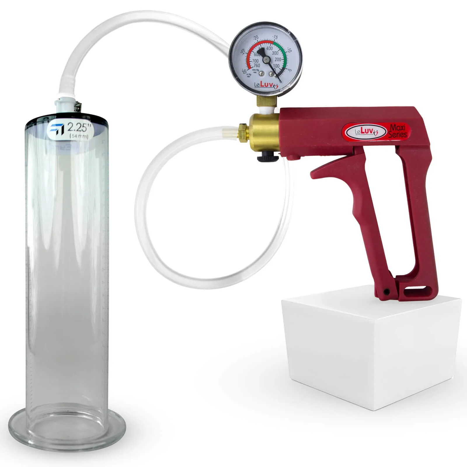 LeLuv Maxi Penis Pump with Clear Hose | Wide Flange Cylinder