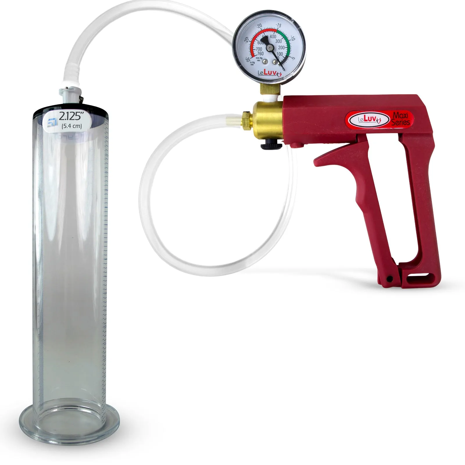 LeLuv Maxi Penis Pump with Clear Hose | Wide Flange Cylinder