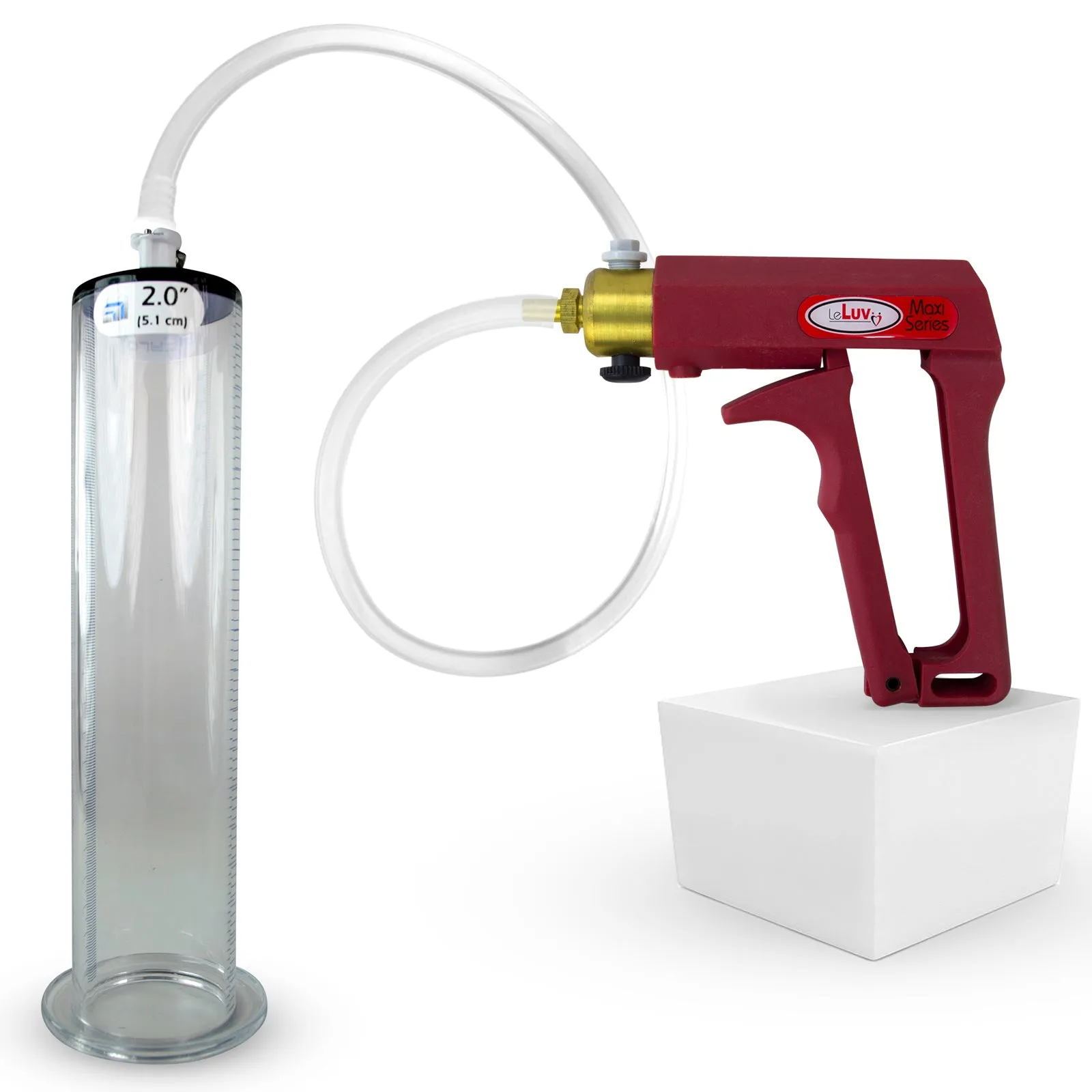 LeLuv Maxi Penis Pump with Clear Hose | Wide Flange Cylinder