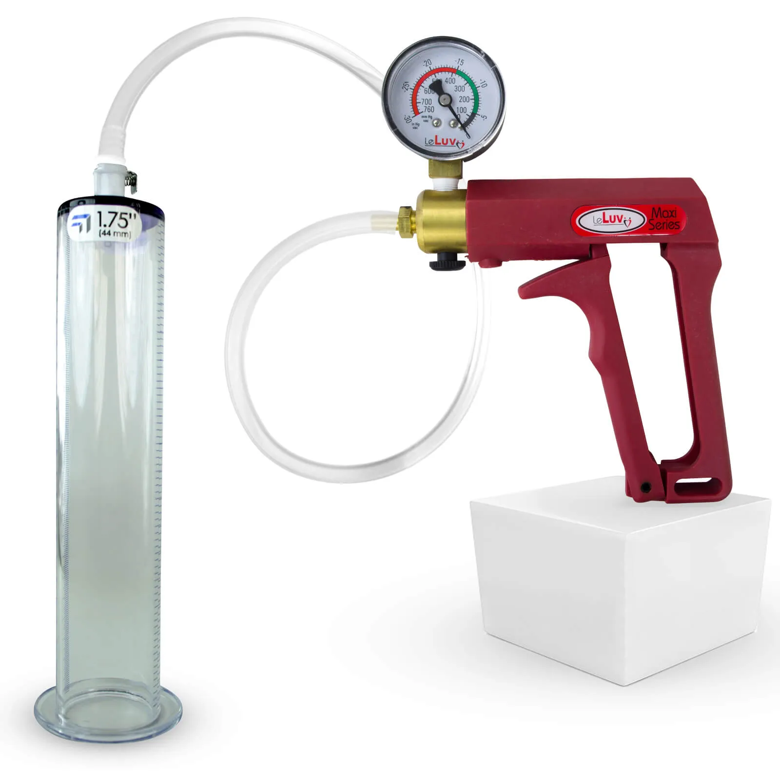 LeLuv Maxi Penis Pump with Clear Hose | Wide Flange Cylinder