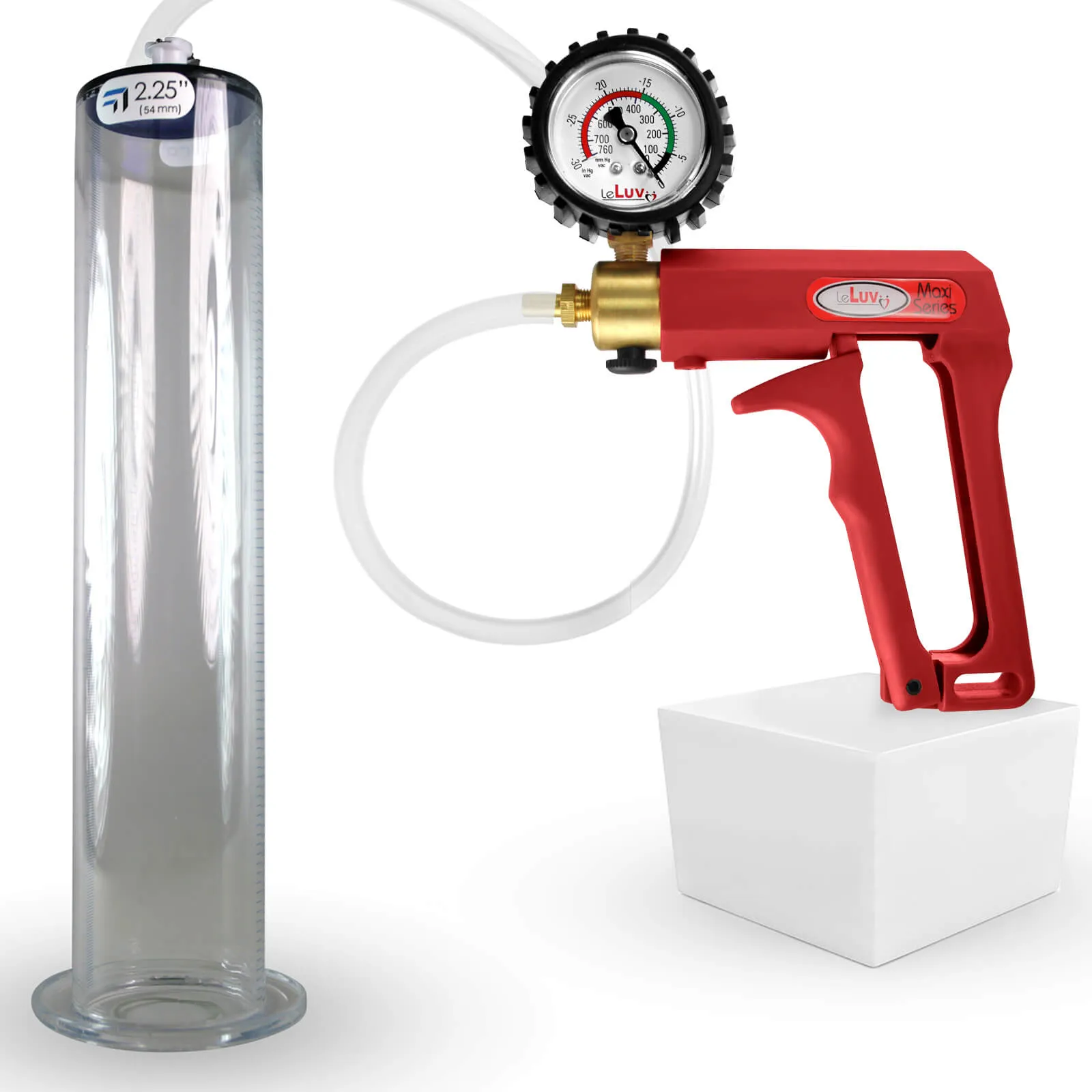 LeLuv Maxi Penis Pump with Clear Hose | Wide Flange Cylinder