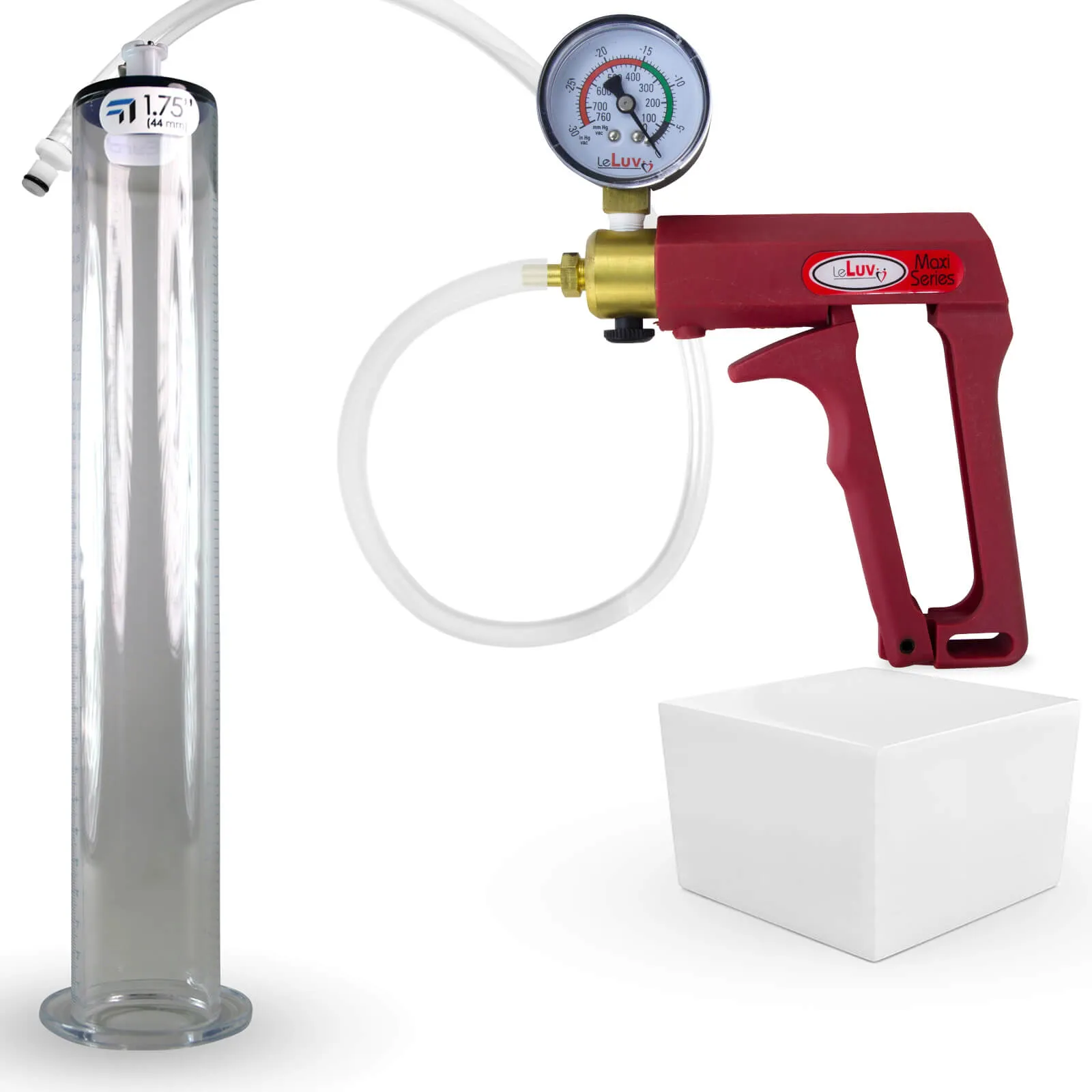 LeLuv Maxi Penis Pump with Clear Hose | Wide Flange Cylinder