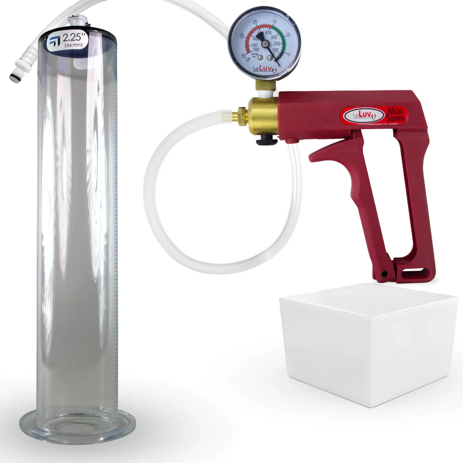 LeLuv Maxi Penis Pump with Clear Hose | Wide Flange Cylinder