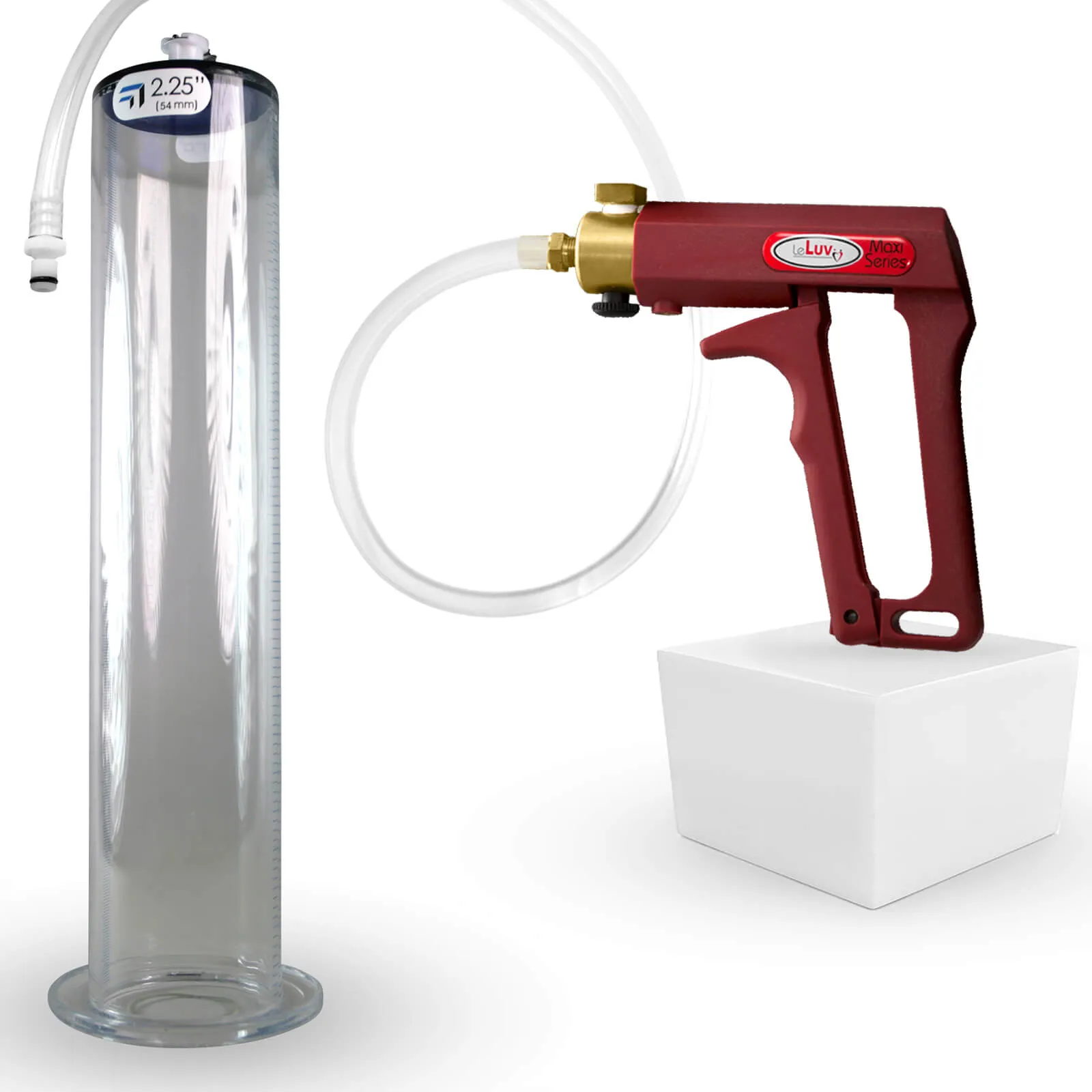 LeLuv Maxi Penis Pump with Clear Hose | Wide Flange Cylinder