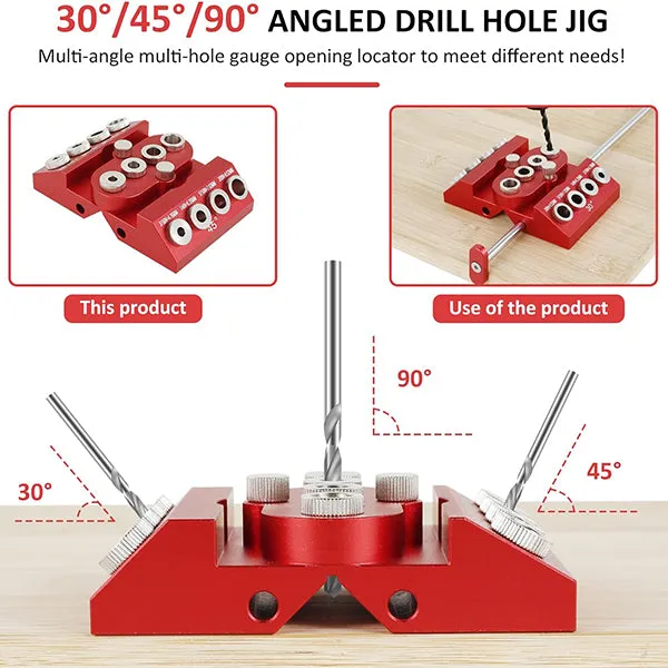 Levoite™ 30 45 90 Degree Angled Drill Guide Jig - 4 Size Hole