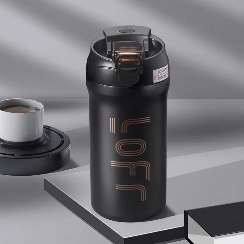 Lofr Versatile Stainless Steel Coffee Mug with Dual Mouth