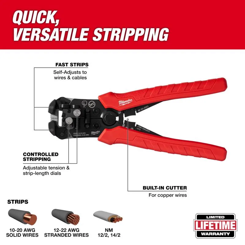 Milwaukee 3.83 in. L Wire Stripper/Cutter