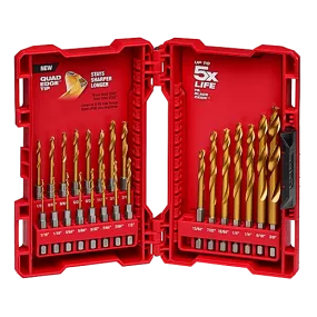 Milwaukee 48-89-4631 SHOCKWAVE™ RED HELIX™ 23pc Titanium Drill Bit Set