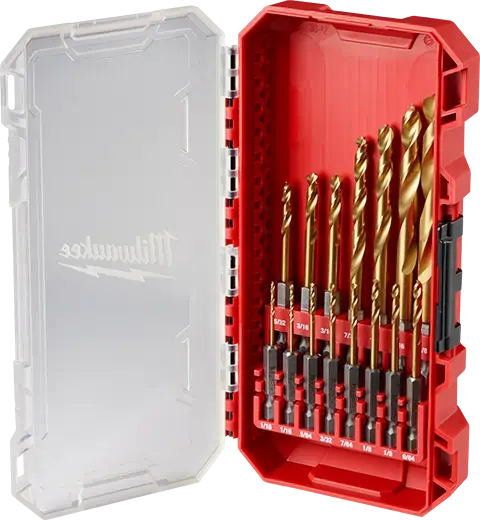 Milwaukee® SHOCKWAVE Impact Duty™ RED HELIX™ Titanium Drill Bit Set - 15PC