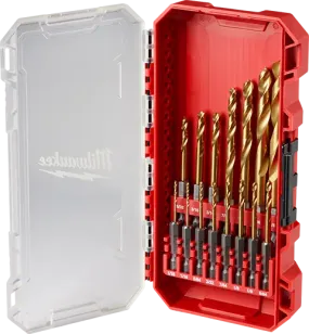 Milwaukee® SHOCKWAVE Impact Duty™ RED HELIX™ Titanium Drill Bit Set - 15PC