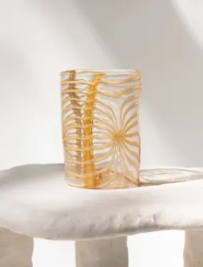 Murano Glass Cup Yellow Spider