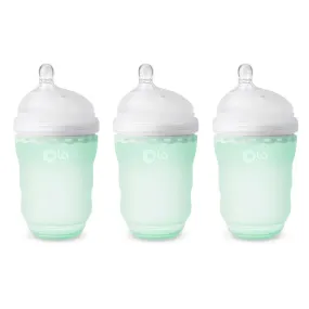 OlaBaby Silicone Gentle Bottle 240ml 3pk Mint