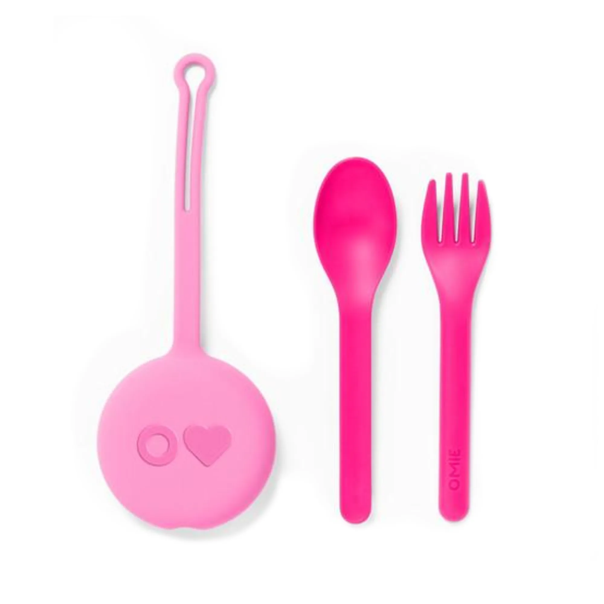 OmieBox OmiePod & Cutlery Set - Bubble Pink