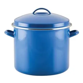 Open Box - Farberware 16qt Porcelain Enamel Covered Stock Pot Blue