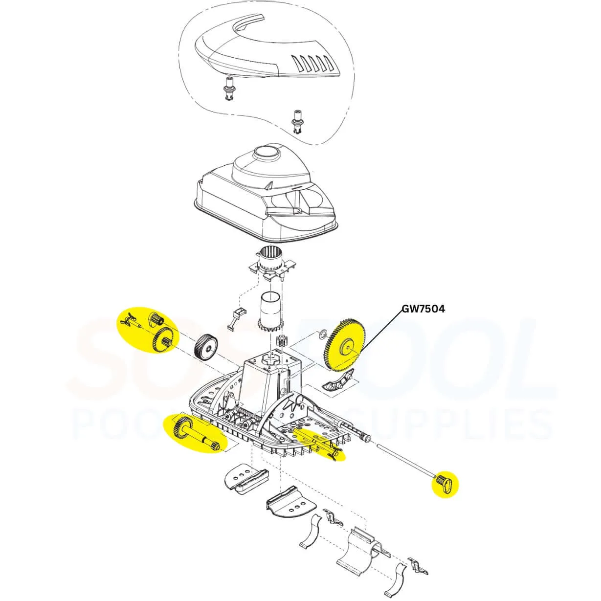 Pentair Gear Kit For Kreepy Krauly SandShark Cleaners | GW7504