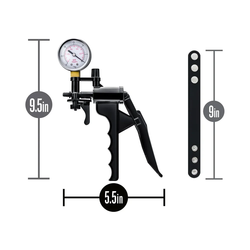 Performance - Gauge Pump Pistol With Silicone Tubing & Silicone Cock Strap - Black