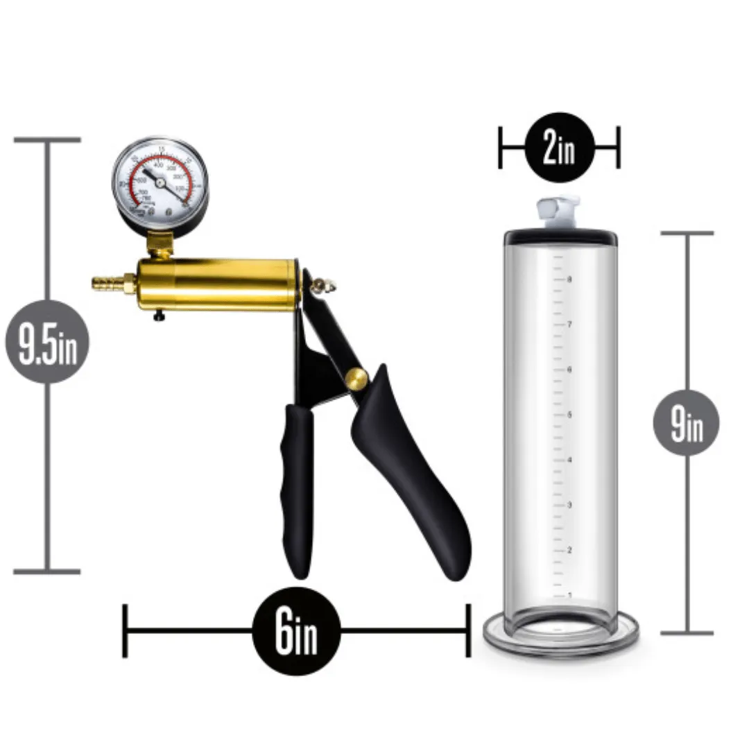 Performance VX6 Vacuum Penis Pump With Brass Pistol & Pressure Gauge