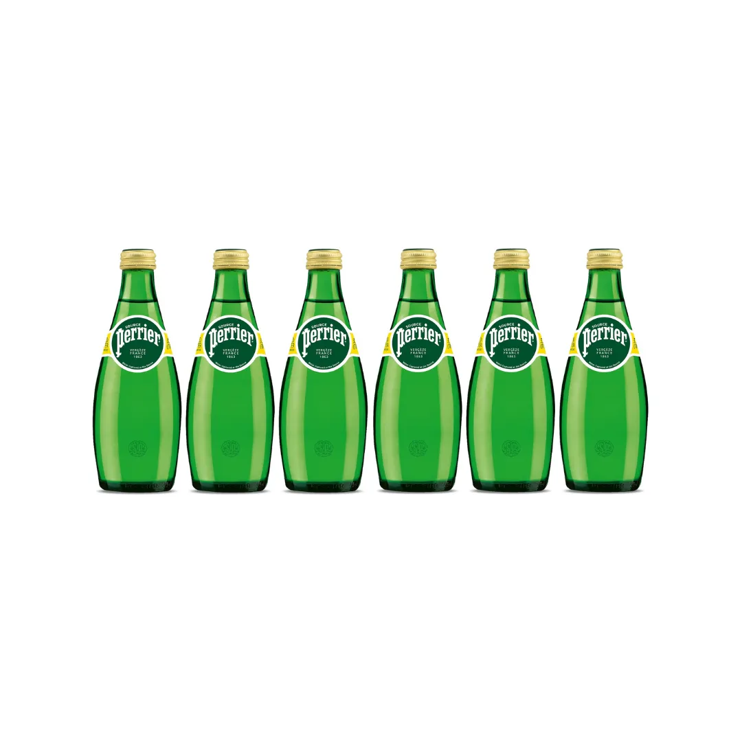 Perrier Carbonated Water Glass Bottle 330ml (Pack of 6) – Premium Sparkling Water