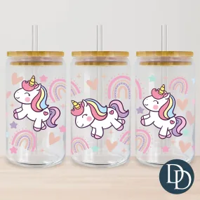 Rainbow Unicorn UV DTF Cup Wrap