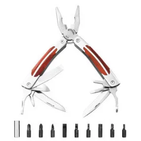 Raygo Multi-Function 13 in 1 Multi-Tool - Stainless Steel & Wood (R12-40831)