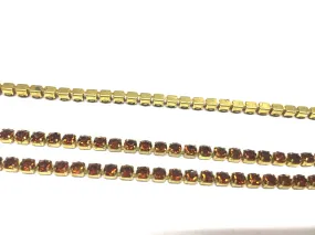 Red Orange Stone Cup Chain- 12ss