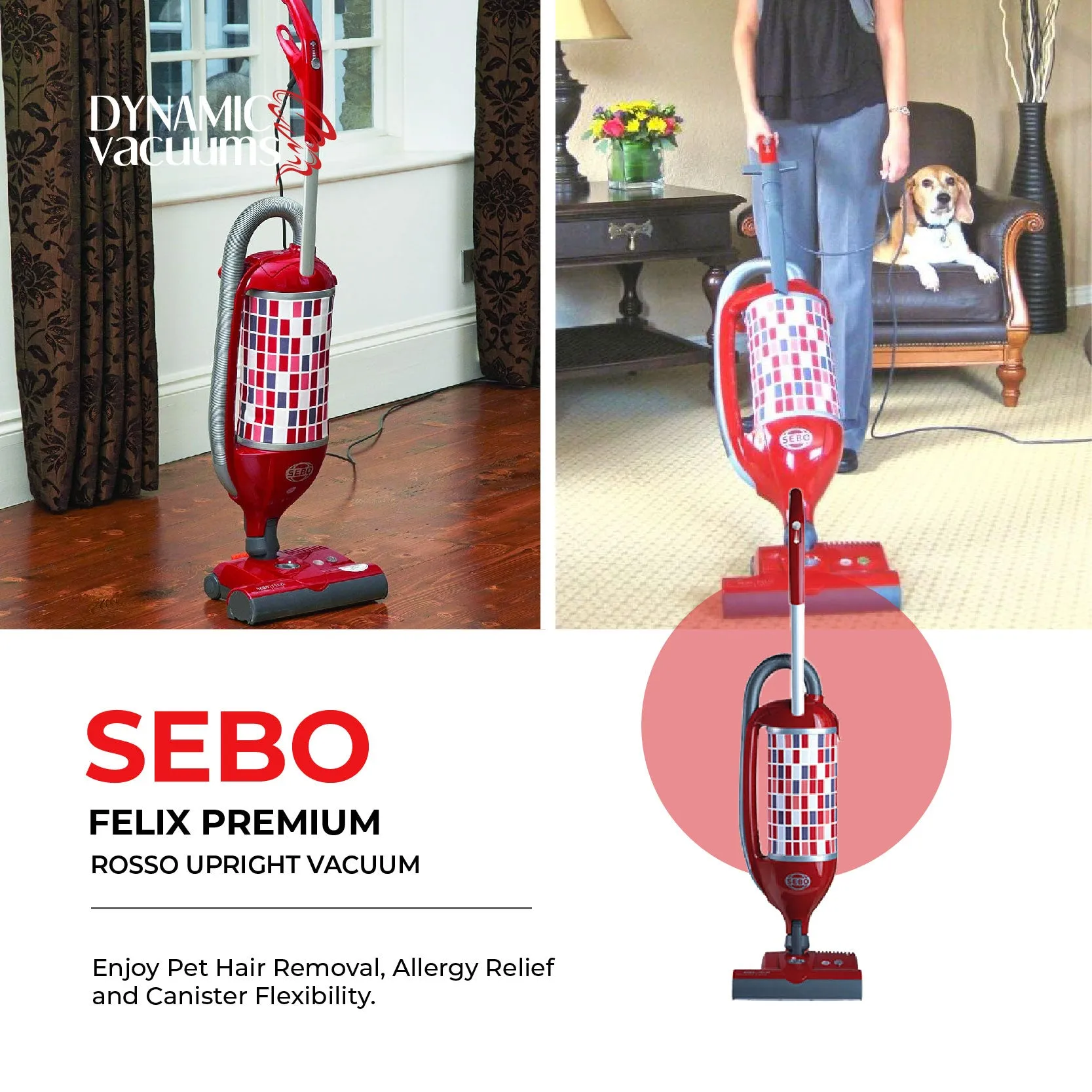 Sebo Felix Premium Rosso Upright Vacuum