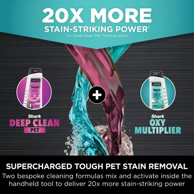 Shark PX250UKT StainStriker HairPro Pet Stain & Spot Cleaner, Dark Silver & Force Fuchsia