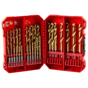 SHOCKWAVE Impact Duty™ RED HELIX™ Titanium Drill Bit Set - 29PC