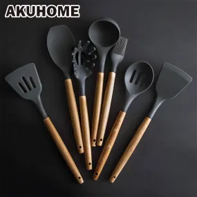 Silicone Spatula Heat-resistant Soup Spoon Non-stick Special Cooking Shovel Kitchen Tools