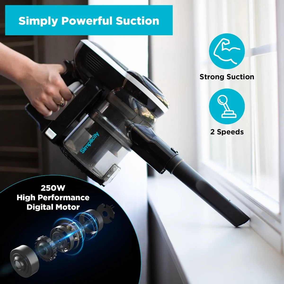 Simplicity S65 Premium Cordless Stick Vacuum