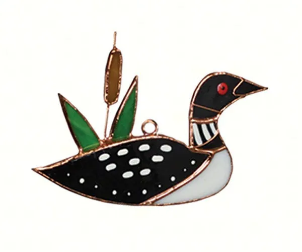 Stained Glass Loon Suncatcher