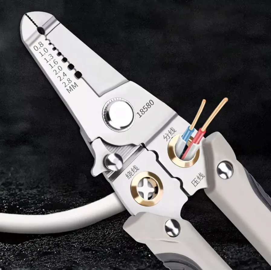 Stainless Steel Multi Wire Stripper 7" (0.8-3.2mm) | Model: WS1-YM-MT