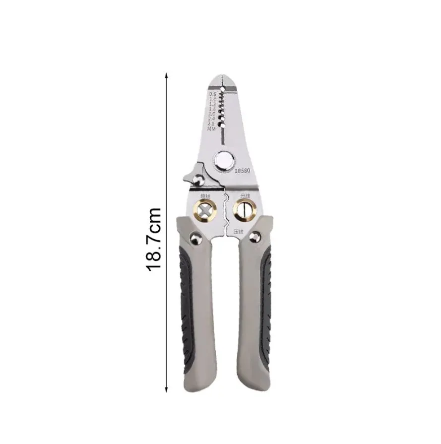 Stainless Steel Multi Wire Stripper 7" (0.8-3.2mm) | Model: WS1-YM-MT