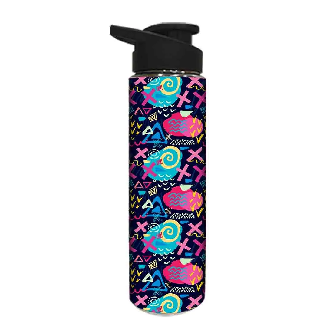 Stainless Steel Sipper Bottle -  Trendy Colorful Pattern