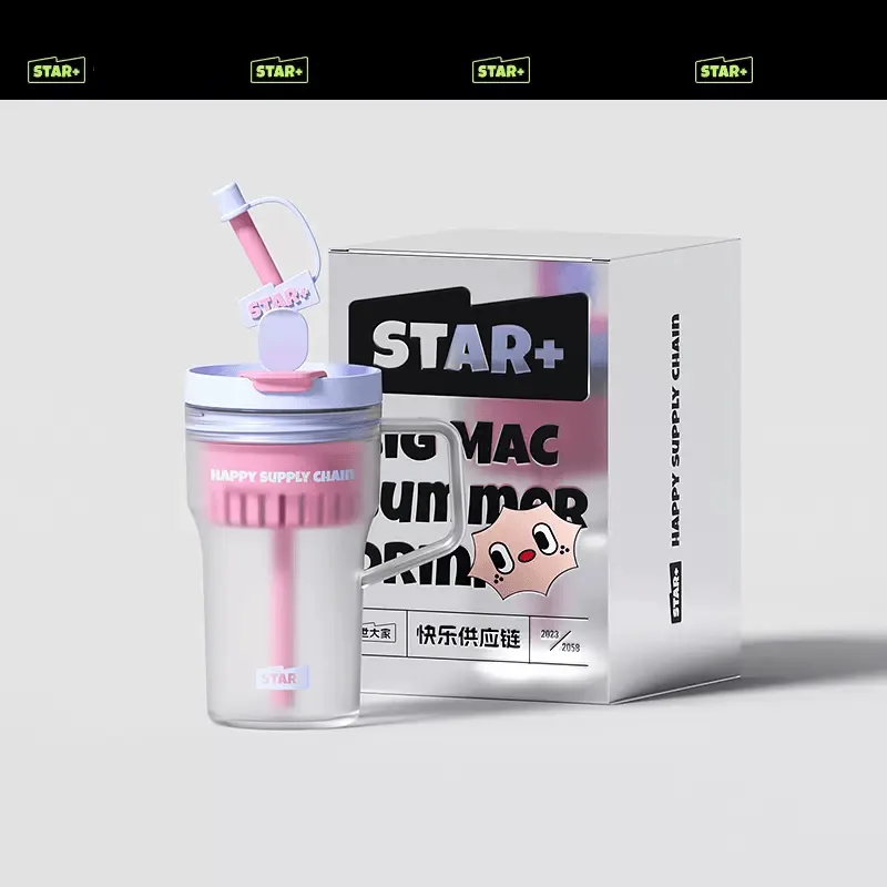 STAR  Dopamine Straw Cup Water Bottle 600/1200ml