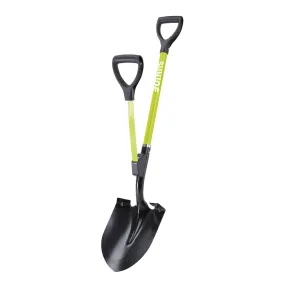 Sun Joe SJ-SHLV06 Shovelution Strain Reducing Utility Digging Shovel w/Spring Assist Handle | 44 in | Round Point | D-Handle